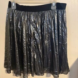 Metallic Silver Skirt